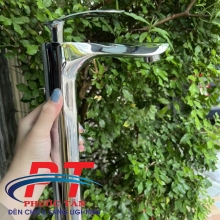 Vòi lavabo lá mạ bóng - 30cm